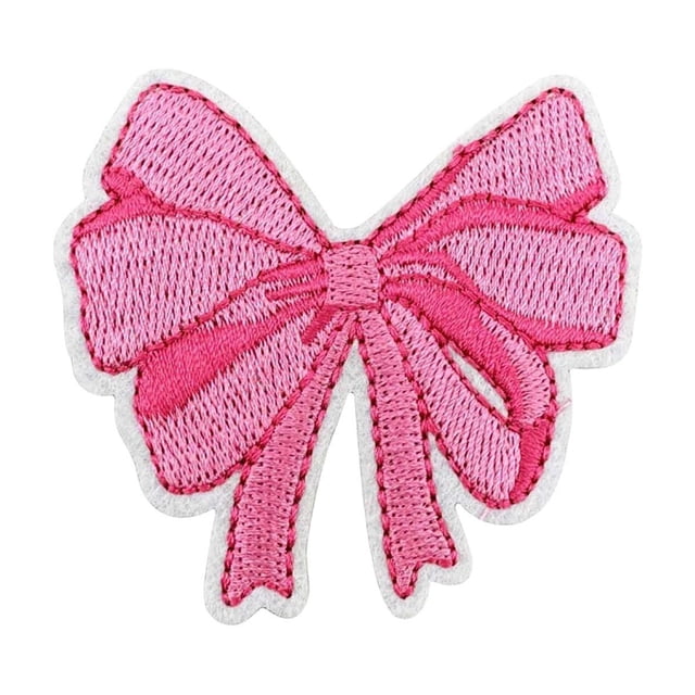 weibbin Bow Patches - Embroidery Bow Iron on Patch for Clothes Iron on Bows Cute Bow Patch Sticker Embroidered Applique for Sewing Jeans Shirt Hat Jacket Clothing Backpack