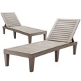 thumbnail image 1 of Costway 2 PCS Patio Lounge Chair Chaise Recliner Weather Resistant Adjust Brown, 1 of 10