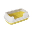 thumbnail image 1 of Btomtd Semi Enclosed High Bar Litter Box With Splashs Proof Designs Provides Ample Space For Cats Includes Shovel For Kittens, Yellow, 1 of 6
