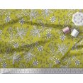 thumbnail image 3 of Soimoi Rayon Fabric Leaves & Floral Block Printed Fabric 1 Yard 42 Inch Wide, 3 of 3