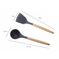 thumbnail image 4 of Wooden Silicone Spatula Soup Ladle Slotted Shovel Spoon Ladle Slotted Shovel Kitchen No-Stick Home Kitchen Cooking Tools, 4 of 7