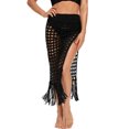 thumbnail image 5 of Skirts for Women Trendy Ruched Asymmetrical Drawstring Slim Fit Midi Skirt Stretchy Split Club Skirts, 5 of 5