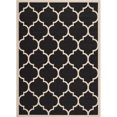 thumbnail image 1 of Safavieh Courtyard Polypropylene Medium Rectangle Rug CY6914-266-5 in Black and Beige, 1 of 1