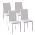 thumbnail image 1 of HOMCOM Ensemble de 4 Chaises de Salle à Manger, Chaises d'Appoint Rembourrées en Similicuir, 1 of 10
