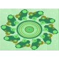 thumbnail image 1 of Ahgly Company Machine Washable Indoor Rectangle Transitional Jade Green Area Rugs, 7' x 10', 1 of 7
