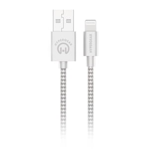 HyperGear 4 ft. (120cm) USB-A to Lightning Braided Charge and Sync Cable - White