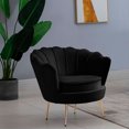thumbnail image 2 of Heavenly Collection Lot de 2 Fauteuils d'Appoint Velours pour Salon Chambre Coiffeuse, Noir, Style Glamour, 2 of 8