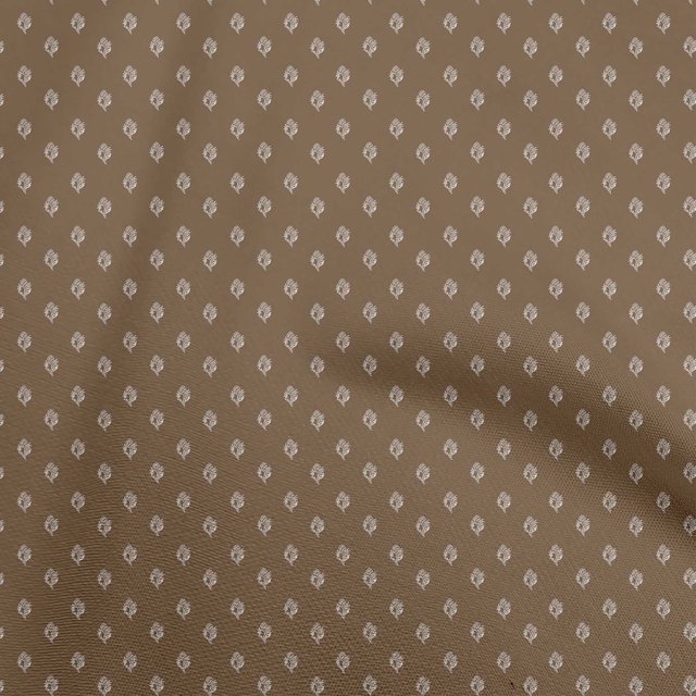oneOone Silk Tabby Brown Fabric Asian Floral Block Craft Projects Decor Fabric Printed By The Yard 42 Inch Wide