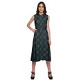 thumbnail image 1 of Moomaya Adjustable Fabric Belt Printed Lapel Collar Button Down Casual Dress, 1 of 4