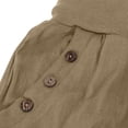 thumbnail image 5 of Pantalon Cargo Ample Décontracté pour Femmes, Uni, à Cordon de Serrage, Jambe Grand, Court, 5 of 5