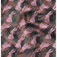 thumbnail image 1 of Soimoi Brown Heavy Canvas Fabric Bunny Rabbit Animal Print Fabric by the Yard 58 Inch Wide, 1 of 6