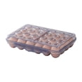 thumbnail image 1 of Boîte de Rangement Portable Empilable pour Conservation des Aliments, Contenant de Réfrigérateur de Cuisine, Plastique de Qualité Alimentaire pour Usage Domestique, 30.5x21x6.9cm Porte-Oeufs, 1 of 4