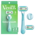 thumbnail image 1 of Venus Extra Smooth Women's Razor with Reusable Razor Handle, 2 Razor Blade Refills and Shower Holder, 1 of 9