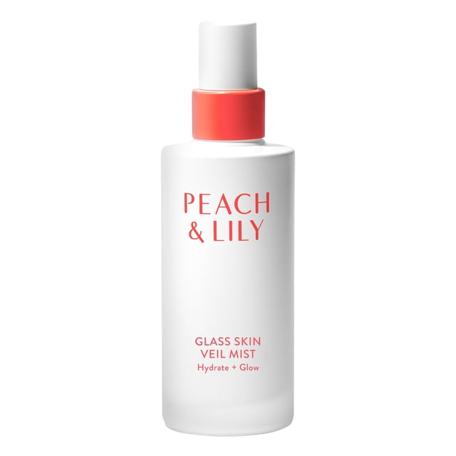 Peach & Lily - Glass Skin Veil Mist (3.38 ounces) - Hydrate & Glow - Facial Mist - Weightless - Cucumber Water Lotus Peach Reishi Mushroom - Self Care - Vegan & Cruelty Free - Korean Beauty