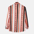 thumbnail image 4 of Chemise à Manches Longues pour Homme Mode Homme Automne Hiver Poche Latérale Simple Col Montant Chemise à Manches Longues Rayée Haut, 4 of 9