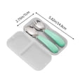 thumbnail image 3 of Green Green Childrens Stainless Steel Portable Cutlery Set Spoon Fork Utensils #PqqY4, 3 of 6