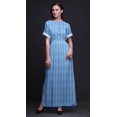 thumbnail image 4 of Bimba Robe Longue pour Femmes en Rayonne Ombrée Teinture sur Nœuds Boho Plage Cocktail Fête Maxi Fendue - Grande, 4 of 6