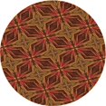 thumbnail image 1 of Ahgly Company Tapis d'Intérieur Lavable à la Machine, Carré, Transitionnel, Rouge Safran, Tapis de Zone, 3 Pieds Carré, 1 of 7
