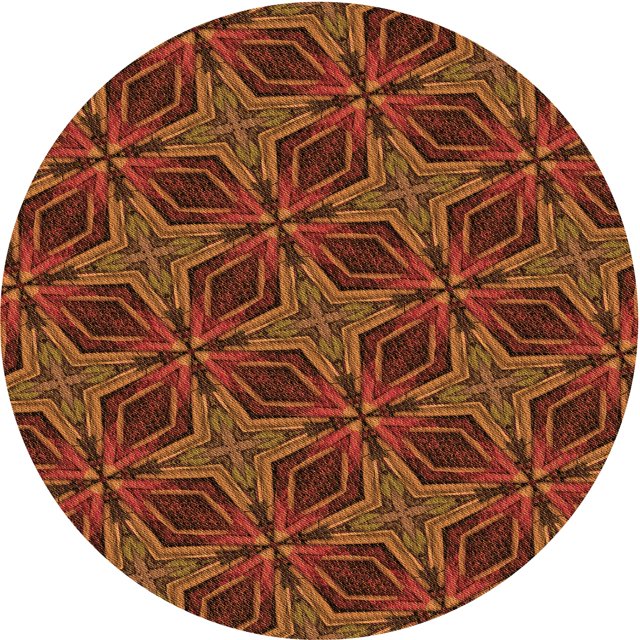 Ahgly Company Tapis d'Intérieur Lavable à la Machine, Carré, Transitionnel, Rouge Safran, Tapis de Zone, 3 Pieds Carré