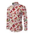 thumbnail image 1 of Innerwin Tunic Shirt Button Down Mens Shirts Daily Lapel Neck Comfy Tops Santa Claus M, 1 of 3