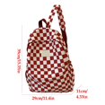 thumbnail image 3 of Btomtd Checkerboard Backpack Red Plaid School Bag Korean Style Backpack Casual School Backpack For Trendy Backpack Lightweight School Backpack Cute, 3 of 7