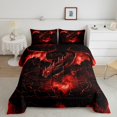 thumbnail image 2 of Erosebridal Magic Animal Bedding Toddler Comforter Set, Red Dragon Down Comforter, Boho Mandala Floral Decorative, Reversible, 2 of 7
