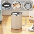thumbnail image 3 of RKSTN coffee mug Stainless Steel Water Cup With Lid Double Layer Insulated Sealed Leakproof Office Vacuum Cup Coffee Cup Tea Cup 500ml Push Lid, 3 of 5