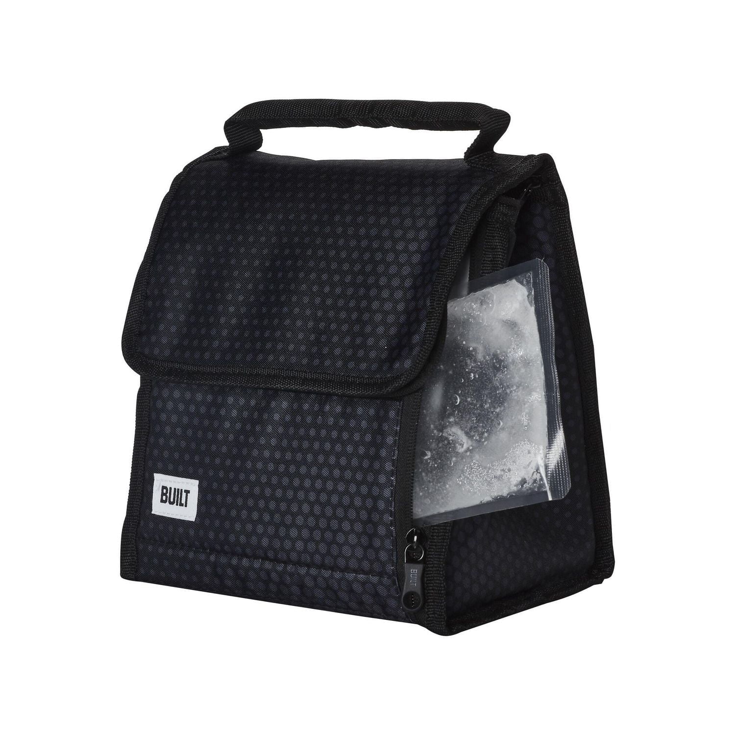 Built NY Midnight Microdot Gel Cube Lunch Bag