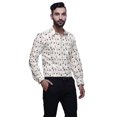 thumbnail image 2 of BESTMAN Chemise Décontractée Imprimée pour Hommes Coupe Ajustée à Boutons Manches Longues, 2 of 5