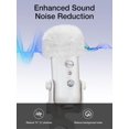 thumbnail image 2 of SUNMON Filtre Pop pour Microphone Blue Yeti, Couvre-Brise de Micro Duveteux Compatible avec AM8, SoloCast, Yeti Pro/Nano, Razer Mini, Razer Seiren V2 Pro (Blanc), 2 of 7
