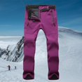 thumbnail image 4 of Milaget Pantalon de Ski Femme Coquille Souple Épais pour Voyage Randonnée Rouge, 4 of 9