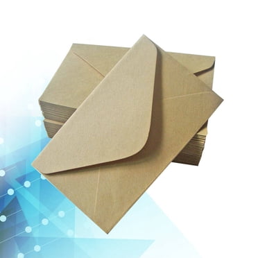 Minkissy 40 Pcs Enveloppes d'Affaires en Papier Kraft Enveloppes Brunes pour Usage Général
