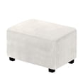 thumbnail image 2 of AMERTEER Ottoman Slipcovers Stretch Ottoman Cover Footrest Footstool Slipcover Anti-Slip Foot Stool Cover Machine Washable Soft Rectangle Furniture Protector for Living Room Bedroom, 2 of 11