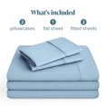 thumbnail image 2 of Bare Home Premium 1800 Collection 5-Piece Bed Sheet Set, Split King, Light Blue, 2 of 10
