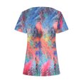 thumbnail image 5 of LSLJS Fashion Womens Floral Print T-Shirt Casual Square Neck Short Sleeve Button Tops, 5 of 5