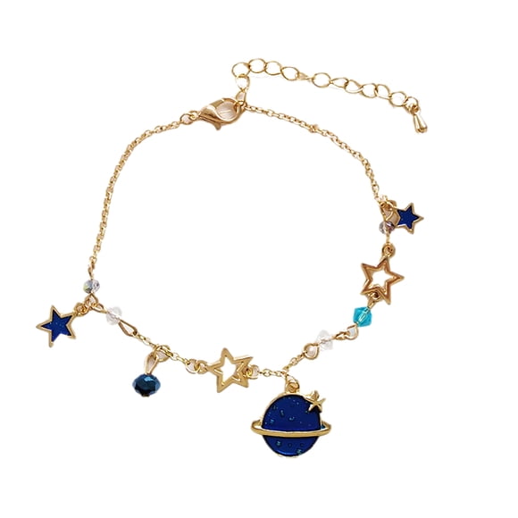 Sweet Dream Planet Wild Bracelet Pendant Bracelet Female Girl Wild Crystal Tassel Bracelet Girlfriend Girlfriend Jewelry Gift