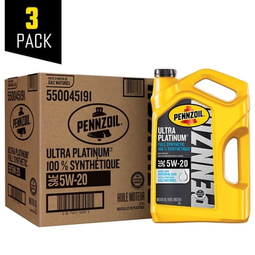 Pennzoil Ultra Platinum Full Synthetic 5W-20 Motor Oil, 5 Litre(3 Pack)