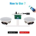 thumbnail image 3 of haoqian 8-Inch Bluetooth Ceiling Speaker System with A 2-Channel Wall Amplifier,400W Max Power Output Pair - Perfect for Clear Sound in Living Room, Office, Kitchen, Basement & Covered Patio, 3 of 4