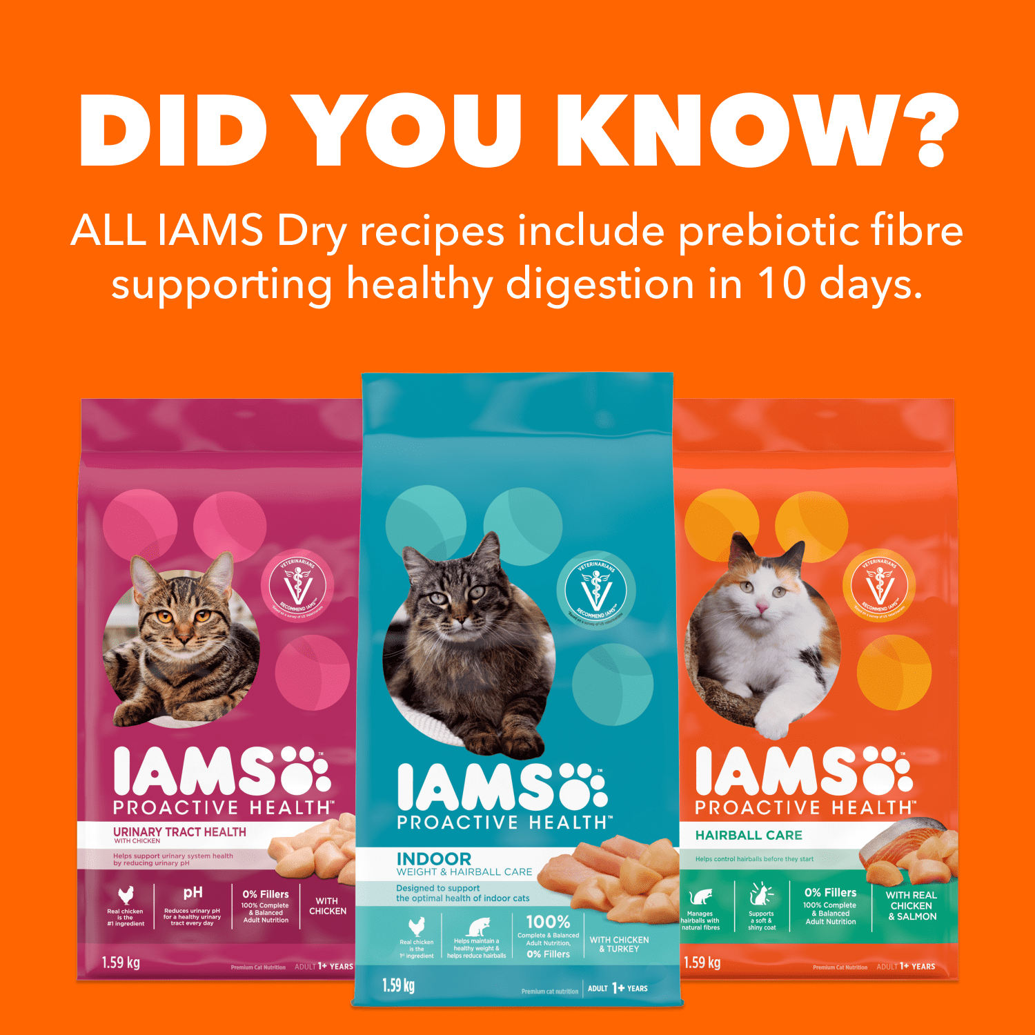 Iams Proactive Health Nourriture Sèche pour Chats Adultes Soins des Voies Urinaires au Poulet 1.6kg