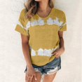 thumbnail image 4 of Wolfast T-Shirts pour Femmes Mode Femmes Mode T-Shirt Imprimé Manches Courtes Blouse Col Rond Hauts Décontractés Manches Courtes Blouses pour Femmes, 4 of 9