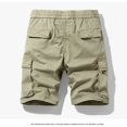 thumbnail image 4 of LYMAYTER Cargo Shorts for Men's Drawstring Elastic Waist Casual Workout Shorts Multi-pocket Design 29-38, 4 of 8