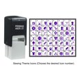 thumbnail image 4 of Printtoo Personalized Sewing Theme Icons Rubber Stamp Self Inking Stamper 24 mm-Black, 4 of 7