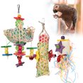 thumbnail image 3 of Fdit Bird Chewing Toys,3pcs Rattan Paper Bird Hanging Cage Toys with Hook Parrots Biting Chewing Toy Accessory,Parrots Playing Toy, 3 of 8
