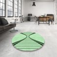 thumbnail image 4 of Ahgly Company Machine Washable Indoor Square Transitional Mint Green Area Rugs, 5' Square, 4 of 7