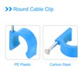 thumbnail image 4 of Unique Bargains Clips de Câble Ronds Bleus 18mm Dia PE avec Clou en Acier Lot de 24, 4 of 5