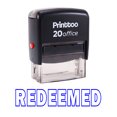 thumbnail image 1 of Printtoo Rubber Stamp Office Stationary Stamp REDEEMED Self Inking-Blue, 1 of 1