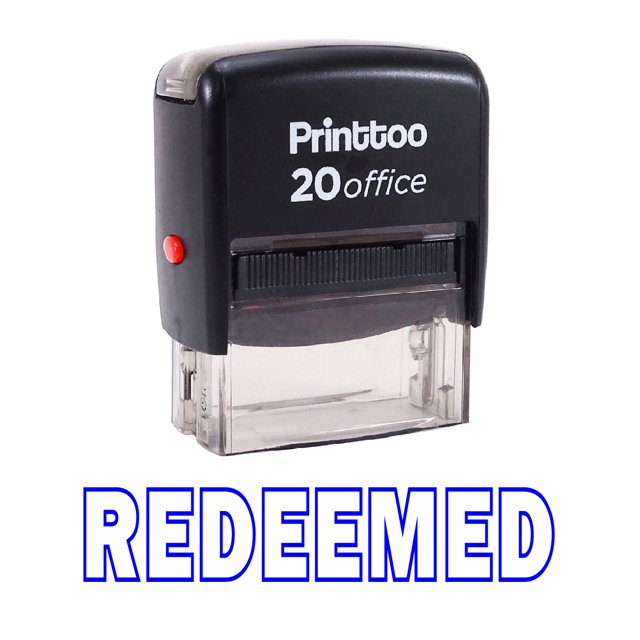 Printtoo Rubber Stamp Office Stationary Stamp REDEEMED Self Inking-Blue