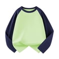thumbnail image 1 of MIASHUI Chandails de Sport à Manches Longues pour Filles et Garçons, Couche de Base en Coton Extensible, Vert Pâle, 2-3 Ans, 1 of 3