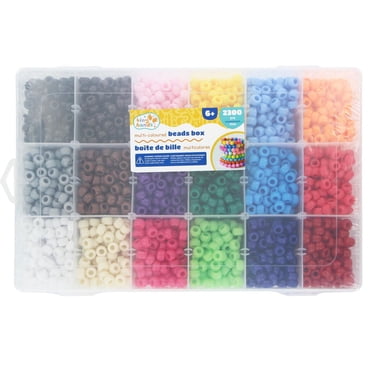 TINY HANDS boîte de perles, assorti couleurs, 2300 pièces, âge 6+, enfants, bricolage, amusante activité