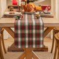 thumbnail image 1 of Plaid Christmas Table Runner, Winter Holiday Snowflake Table Runners, Xmas Decorations Indoor Outdoor Farmhouse Home Kitchen Dining Party Decor, 1 of 6